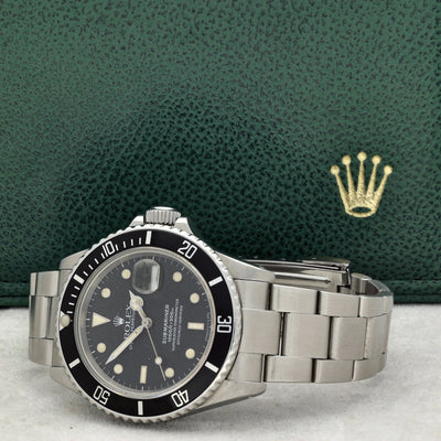 Pre-owned Rolex Submariner 16800 1987 Transitional Watch