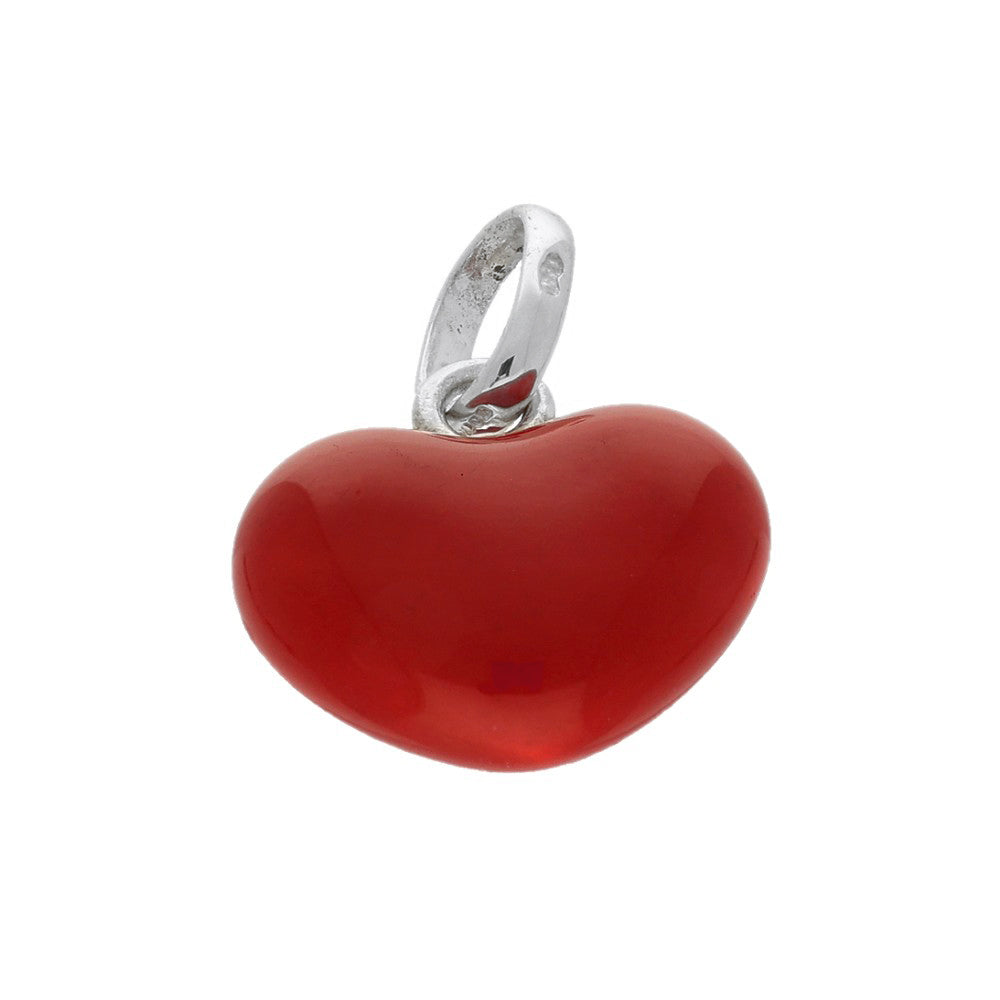 Pre-loved Links of London Red Enamel & Silver Love Heart Charm