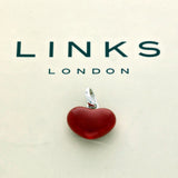 Pre-loved Links of London Red Enamel & Silver Love Heart Charm