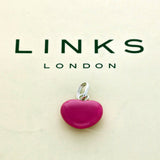 Pre-loved Links of London Hot Pink Enamel & Silver Love Heart Charm