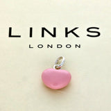Pre-loved Links of London Pink Enamel & Silver Love Heart Charm