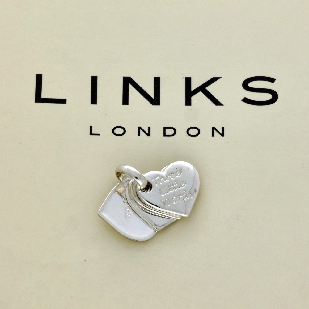 Pre-loved Links of London Silver Three Little Words Fan Charm 5030.1908