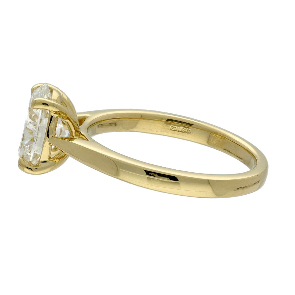 18ct Yellow Gold Laboratory-Grown 1.58ct Oval Diamond Solitaire Ring