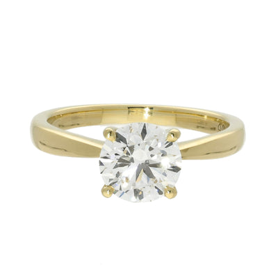 18ct Yellow Gold Laboratory-Grown 1.50ct Diamond Solitaire Ring