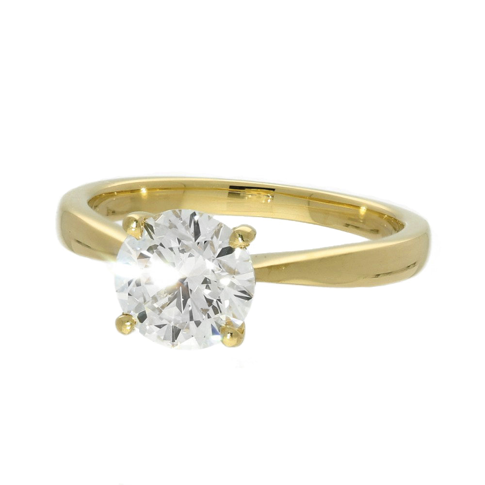 18ct Yellow Gold Laboratory-Grown 1.50ct Diamond Solitaire Ring