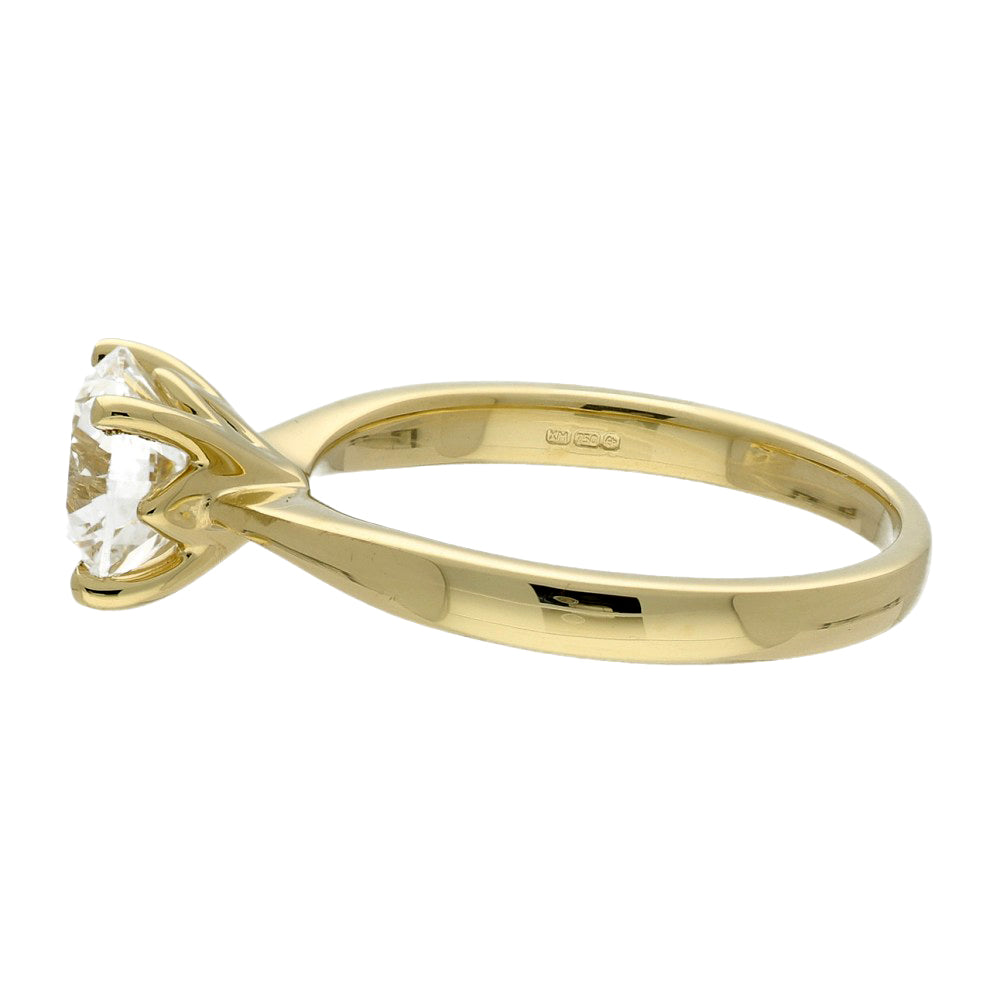 18ct Yellow Gold Laboratory-Grown 1.50ct Diamond Solitaire Ring