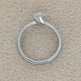 Platinum Certificated 0.39ct Diamond Shoulders Solitaire Engagement Ring