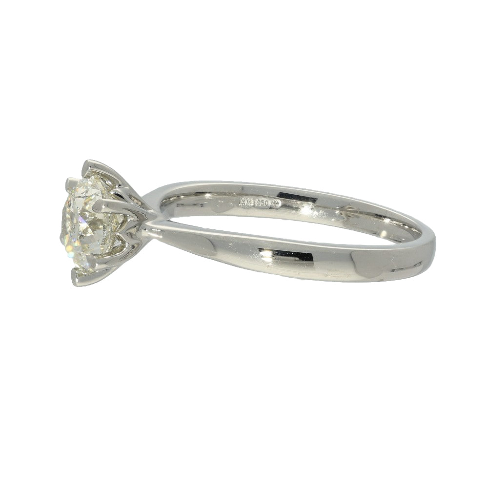 Pre-owned Platinum 0.92ct Diamond Solitaire Ring