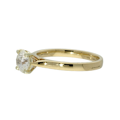 Pre-owned 9ct Yellow Gold 0.88ct Round Diamond Solitaire Ring