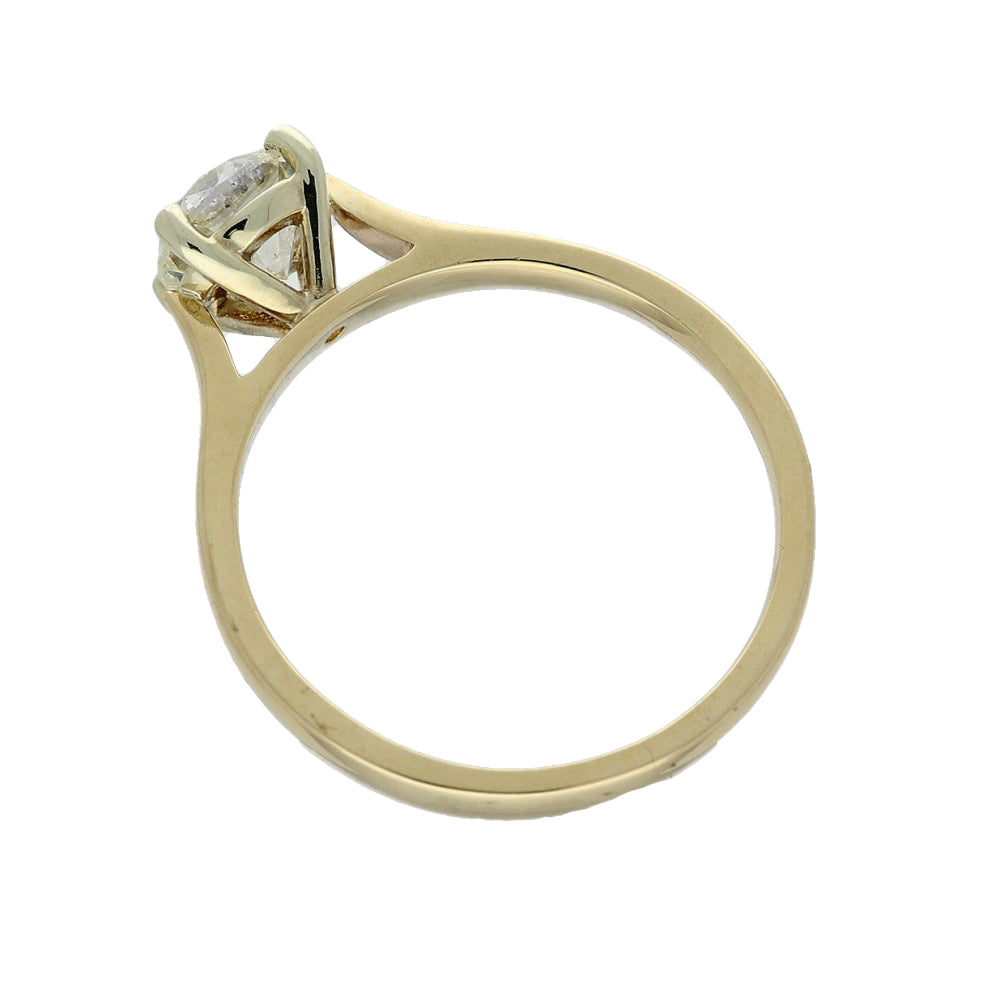 Pre-owned 9ct Yellow Gold 0.88ct Round Diamond Solitaire Ring