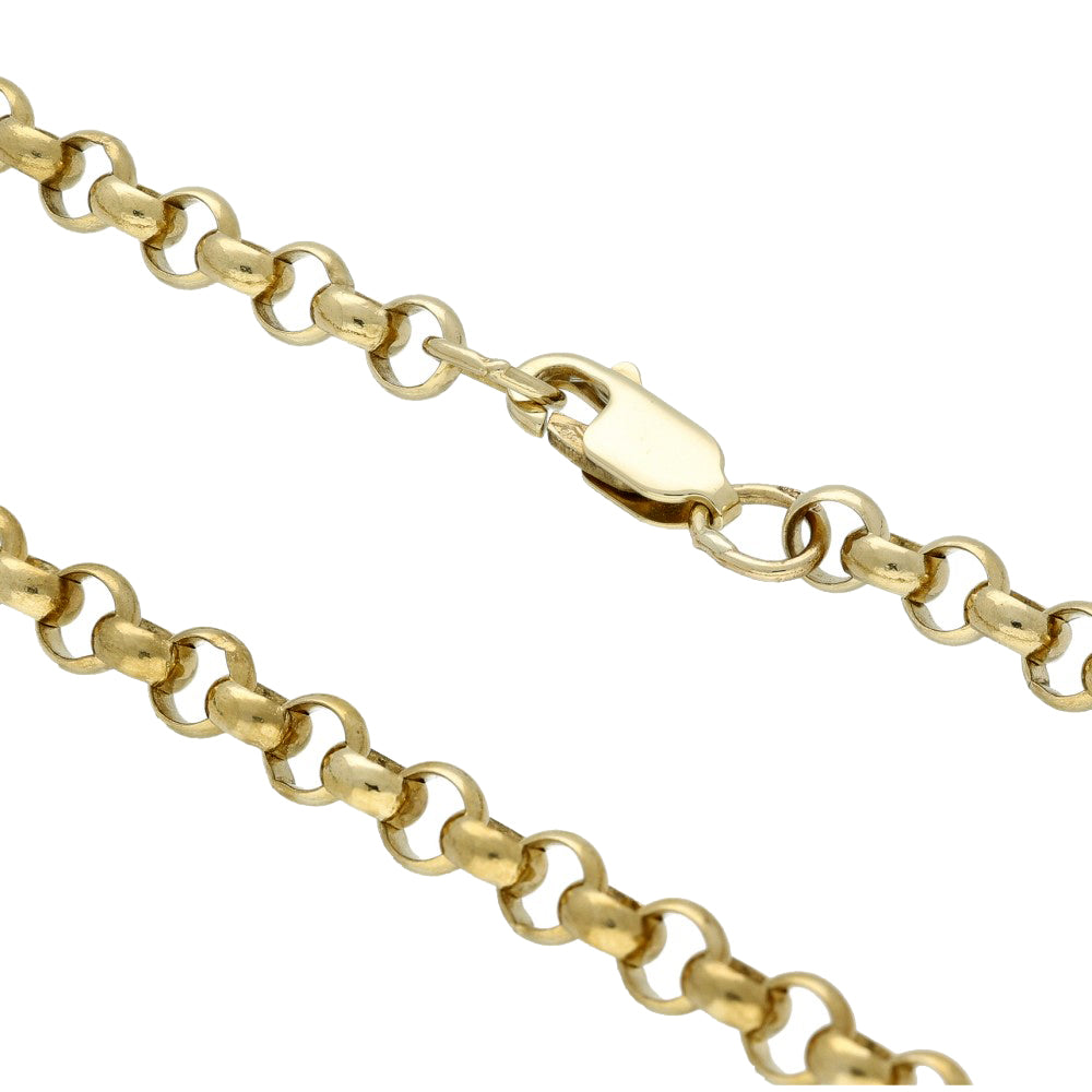 Pre-owned 9ct Yellow Gold Belcher Chain 18"