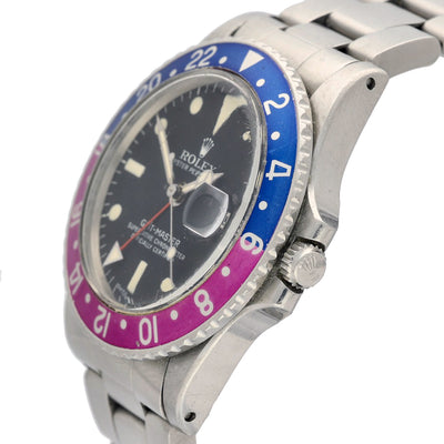 Preowned Rolex GMT Master 1675 1973 "Fuchsia" Watch