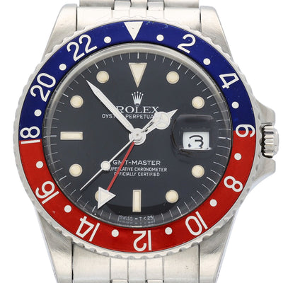 Preowned Rolex GMT Master 16750 1989 "Pepsi" Watch