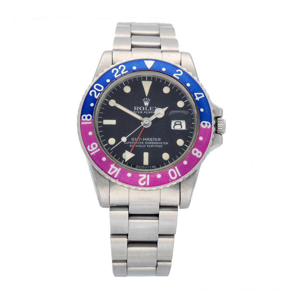 Preowned Rolex GMT Master 1675 1973 "Fuchsia" Watch