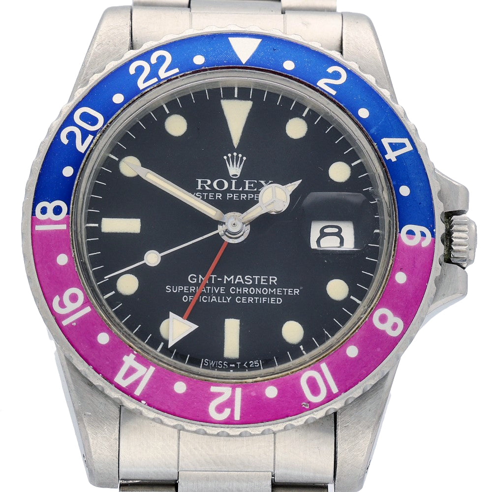 Preowned Rolex GMT Master 1675 1973 "Fuchsia" Watch