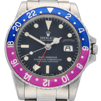 Preowned Rolex GMT Master 1675 1973 "Fuchsia" Watch