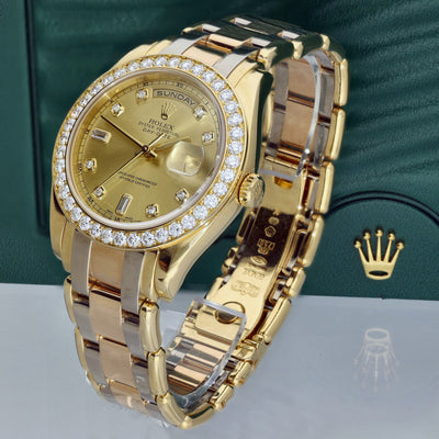 Pre-owned Rolex Day-Date Masterpiece 18948 1991 (2011 Service) Watch