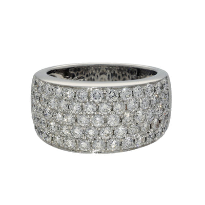 Pre-loved 18ct White Gold Pave Diamond Half Eternity Cocktail Ring