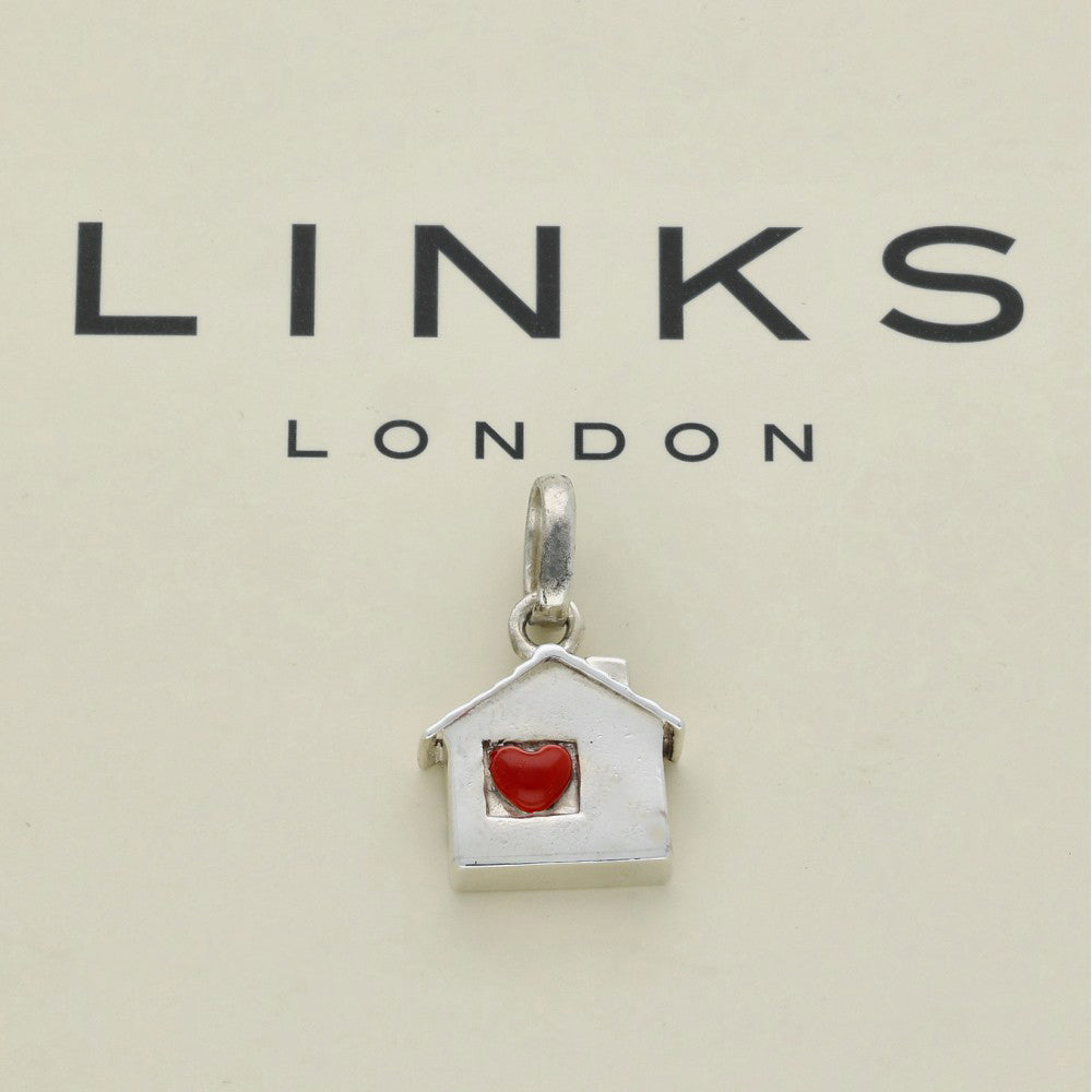 Pre-loved Links of London Silver "Home is Where The Heart Is" House Charm