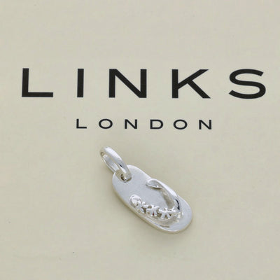 Pre-loved Links of London Silver Flower Flip Flop Charm