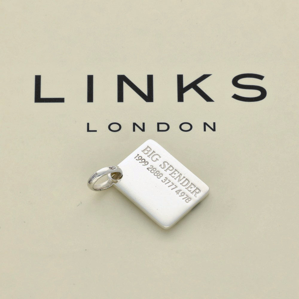 Pre-loved Links of London Silver Big Spender Credit Card Charm