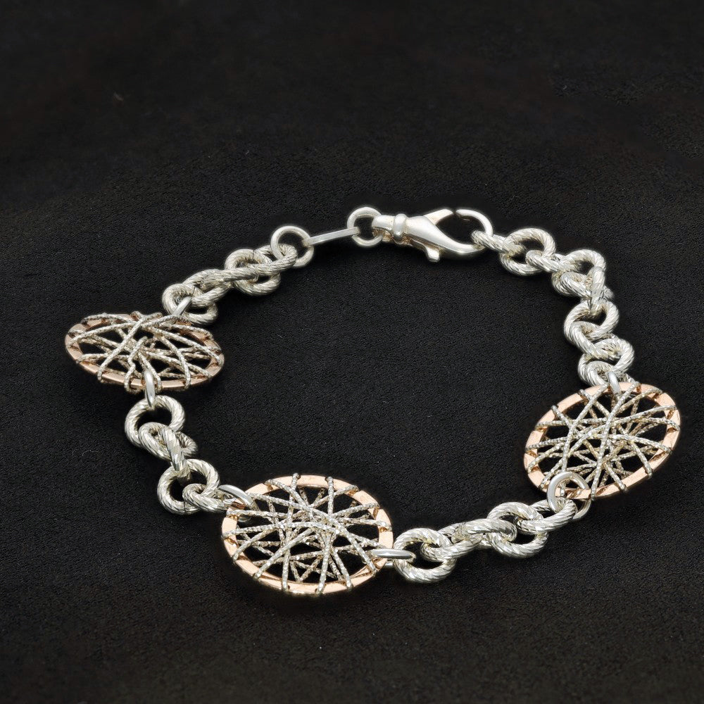 Pre-loved Links of London Silver & Rose Gold Dream Catcher Bracelet