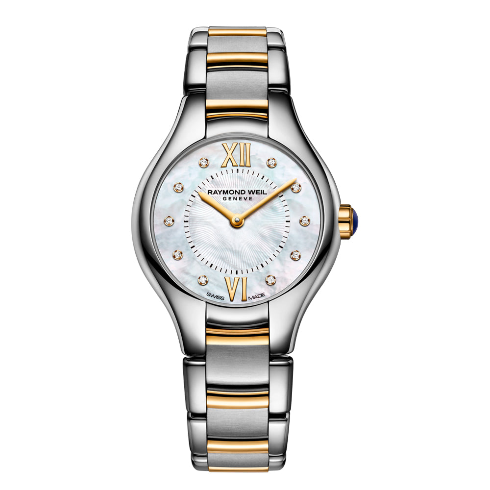 Raymond Weil Noemia Ladies Quartz Two-Tone Gold 10 Diamond Watch 5124-STP-00985