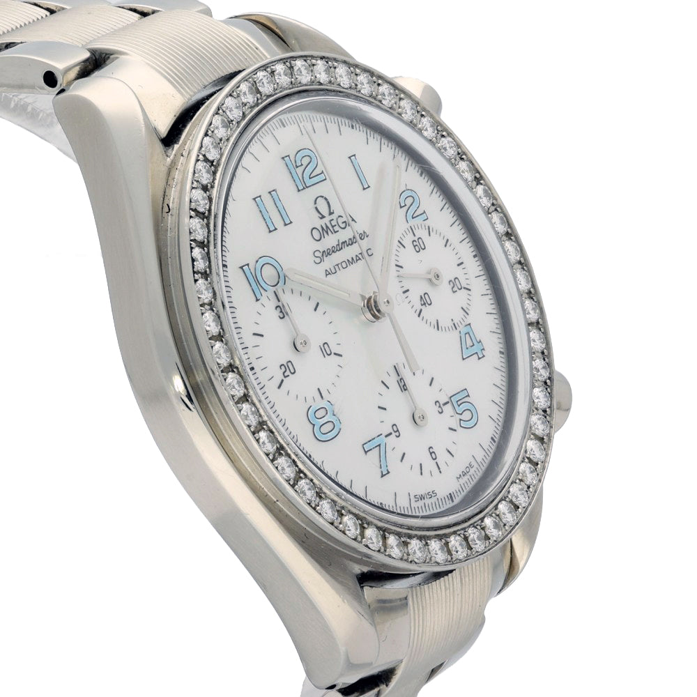 Pre owned OMEGA Speedmaster Mother of Pearl and Diamond 3515.71.00 Watch