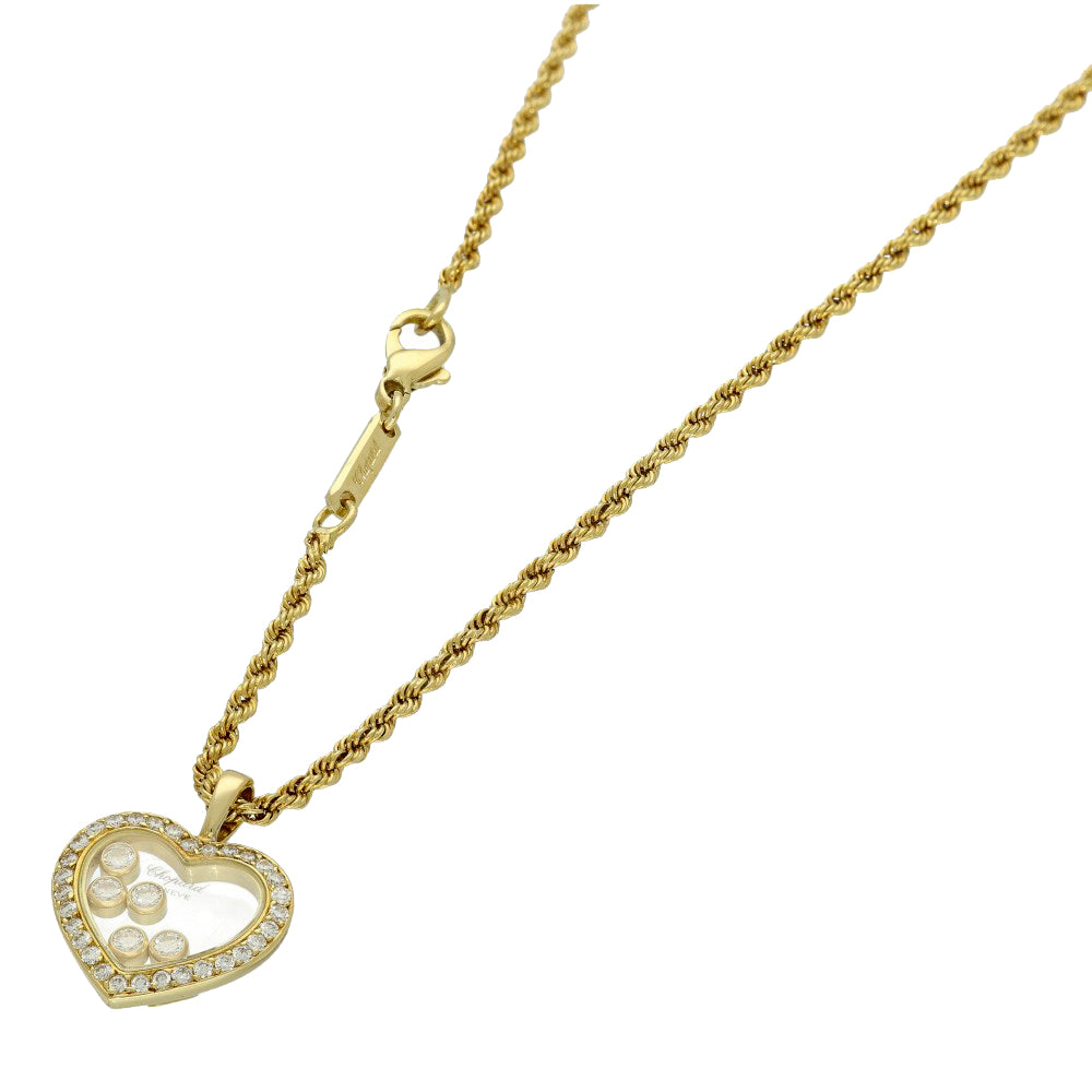 Pre-owned 18ct Yellow Gold Chopard Happy Diamonds Heart Necklace