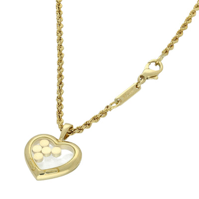 Pre-owned 18ct Yellow Gold Chopard Happy Diamonds Heart Necklace