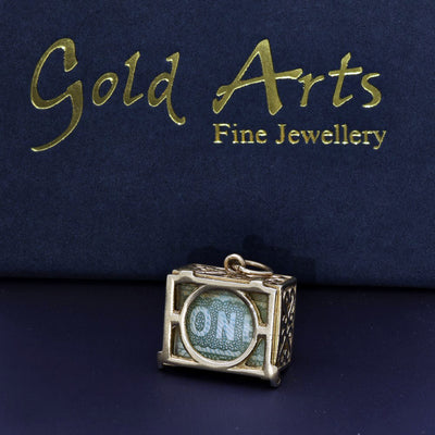 Vintage 9ct Yellow Gold Charm - £1 Old One Pound Note Break In Emergency Box