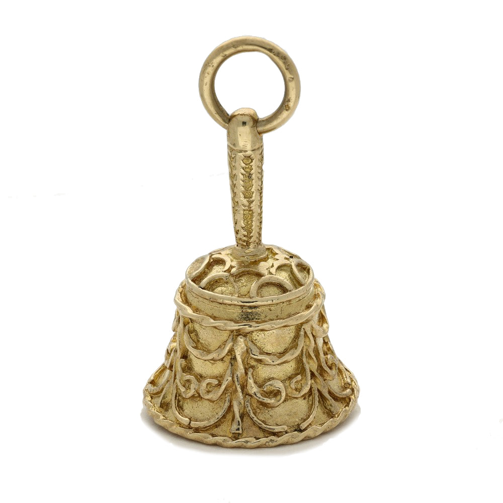 Vintage 9ct Yellow Gold Charm - Ringing Bell 1960's