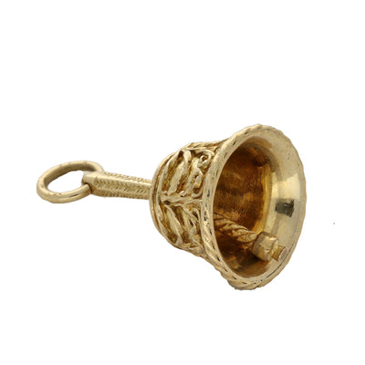 Vintage 9ct Yellow Gold Charm - Ringing Bell 1960's