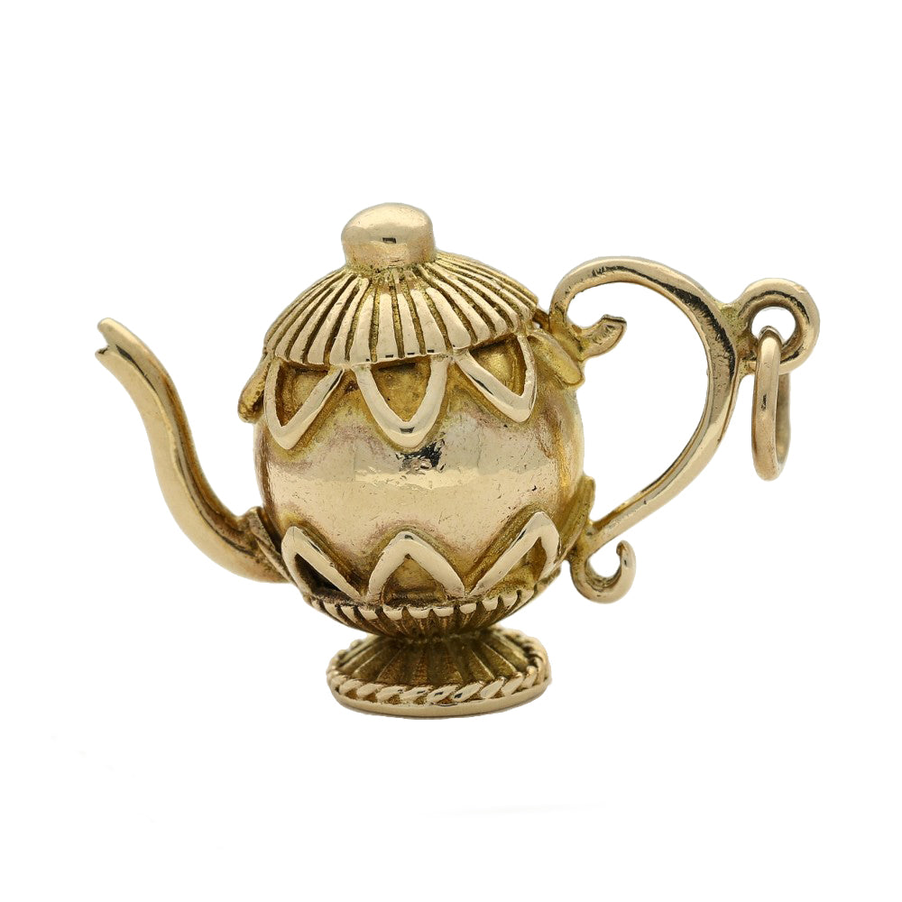 Vintage 9ct Yellow Gold Charm - Teapot