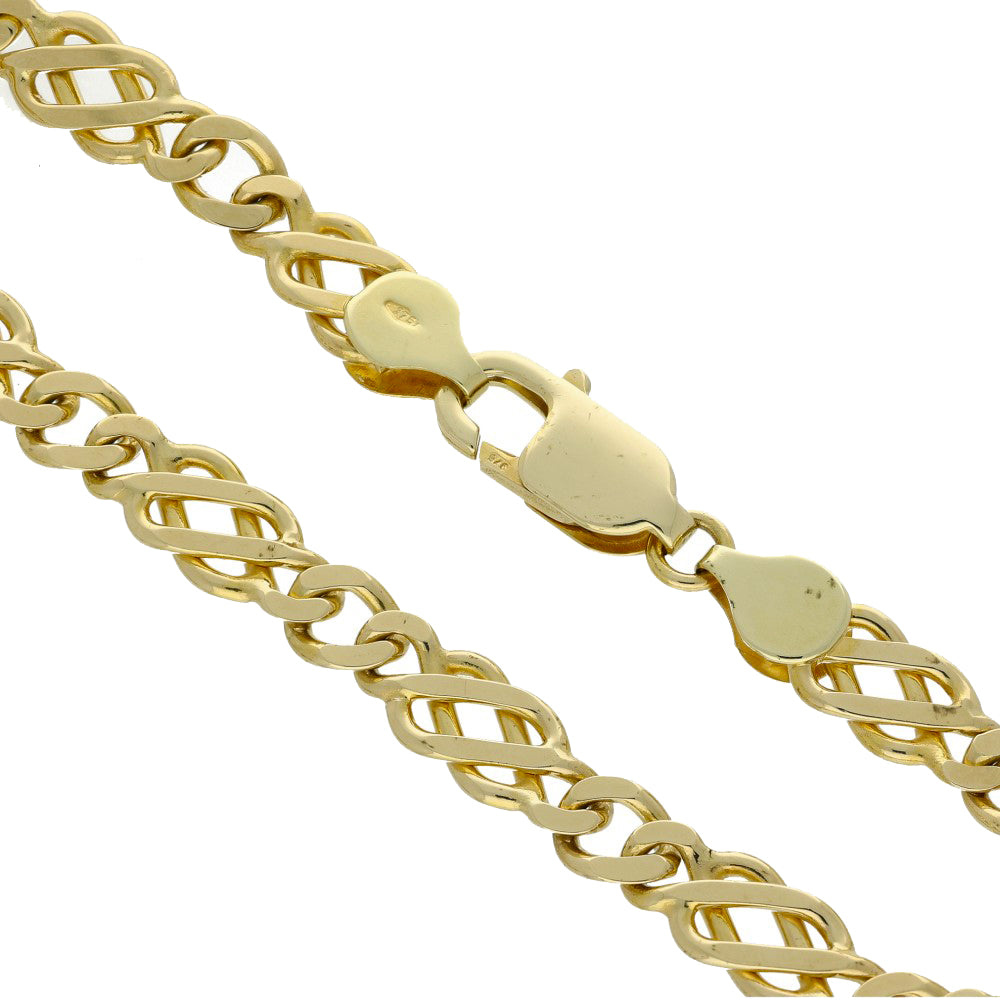 Pre-owned 9ct Yellow Gold Celtic Link Chain Bracelet