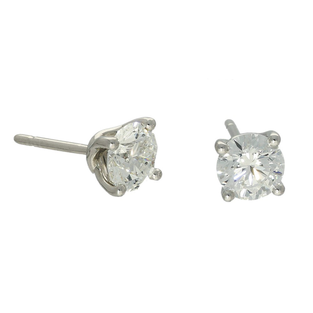 9ct White Gold Laboratory-Grown Diamond Stud Earrings 1.50ct