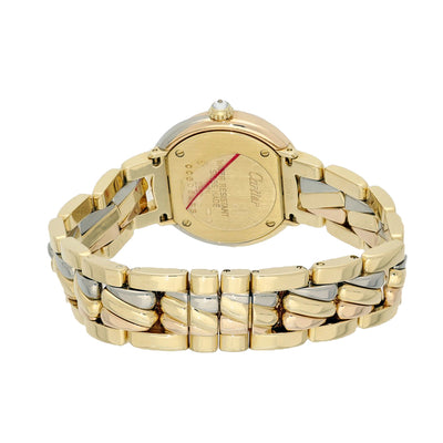 Pre-owned Cartier Must De Trinity 18ct Gold Diamond Dial Quartz Ladies Watch 2357