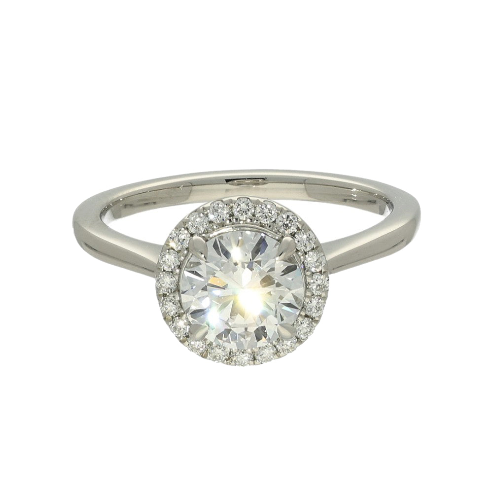 Platinum Laboratory-Grown 1ct Diamond Halo Ring