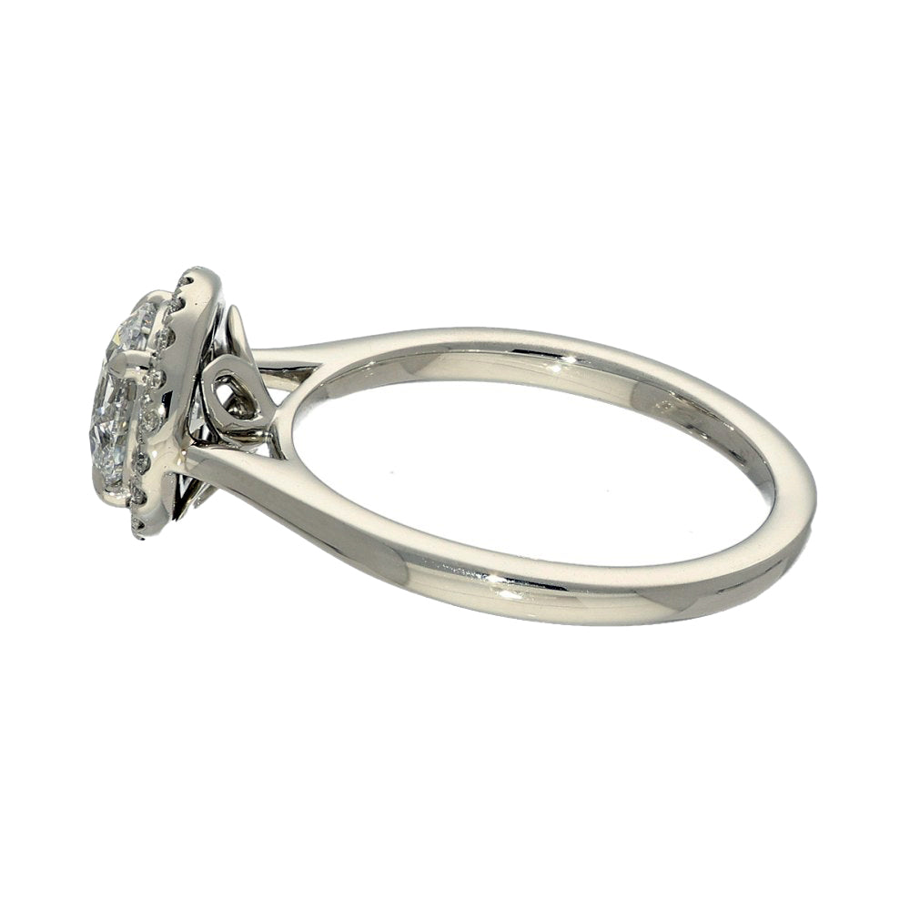 Platinum Laboratory-Grown 1ct Diamond Halo Ring