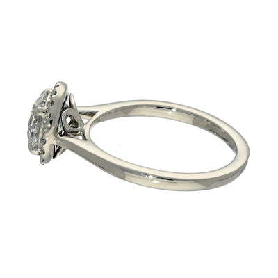 Platinum Laboratory-Grown 1ct Diamond Halo Ring