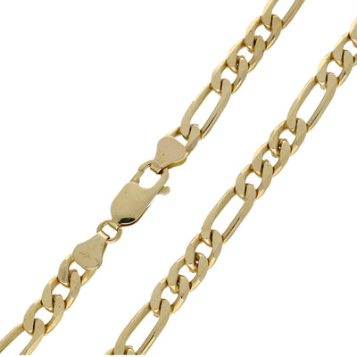 Pre-owned 9ct Yellow Gold 31" Curb Figaro Chain 38g