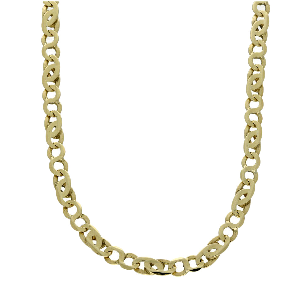 Pre-owned Millennium Hallmark 9ct Yellow Gold 19" Infinity & Anchor Chain 13.5g