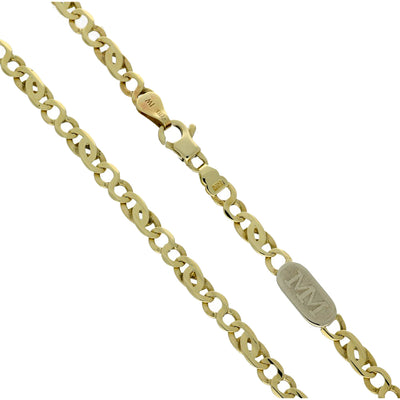 Pre-owned Millennium Hallmark 9ct Yellow Gold 19" Infinity & Anchor Chain 13.5g