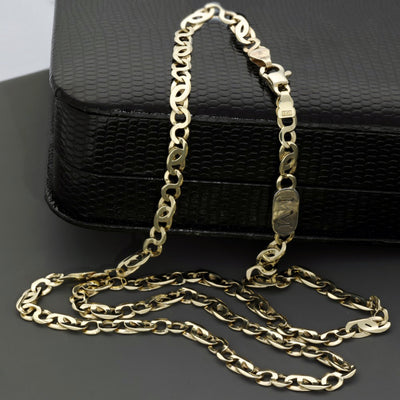 Pre-owned Millennium Hallmark 9ct Yellow Gold 19" Infinity & Anchor Chain 13.5g