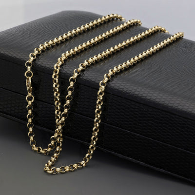 Pre-owned 9ct Yellow Gold 26" Belcher Chain 14g