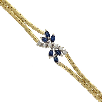 Pre-loved 18ct Yellow Gold Sapphire and Diamond Bracelet