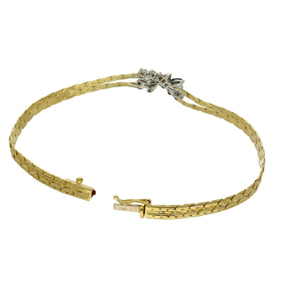 Pre-loved 18ct Yellow Gold Sapphire and Diamond Bracelet