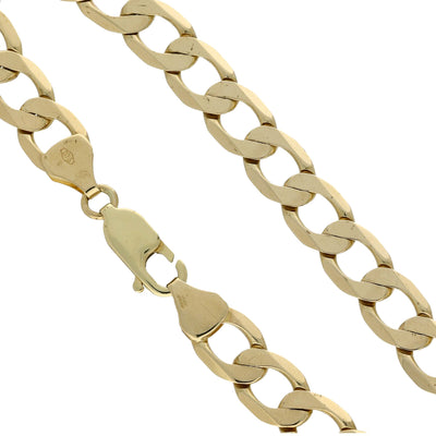 9ct Yellow Gold Flat Curb Link Bracelet 12.2g