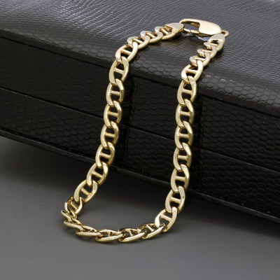 18ct Yellow Gold Anchor Link Bracelet 9g