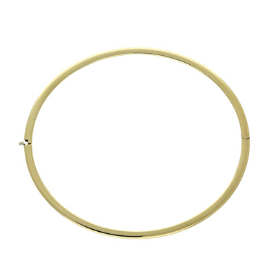 Pre-loved 9ct Yellow Gold Plain Slim Oval Bangle Bracelet
